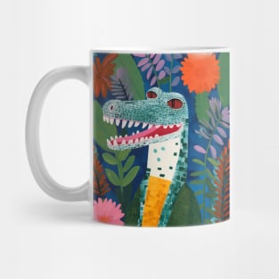 Crocodile and flowers Mug